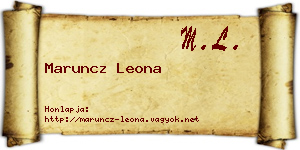 Maruncz Leona névjegykártya